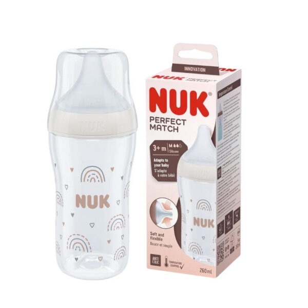 Nuk Perfect Match Bottle White 3+M 260ml