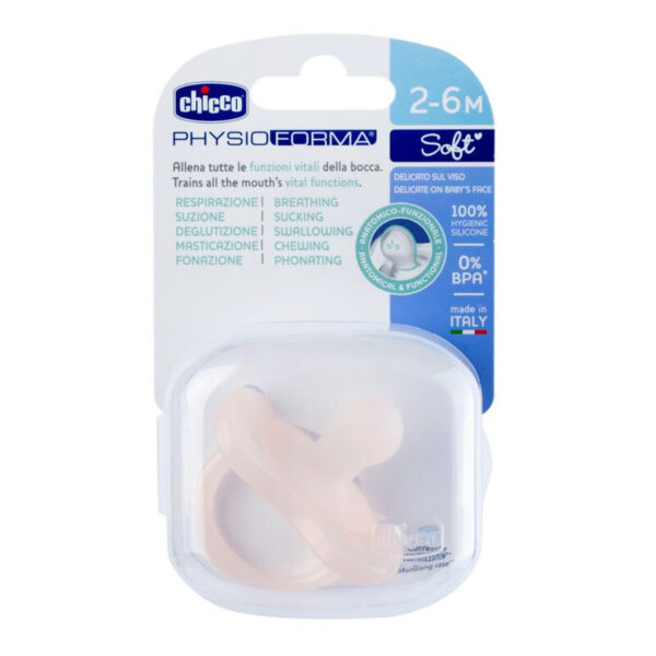 Chicco PhysioForma® Soft Pacifier 2-6M Pink 1PC