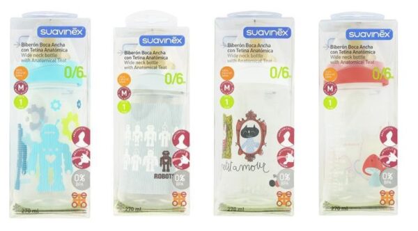 Suavinex Prêt-À-Porter Biberón Anatómico Talla 1